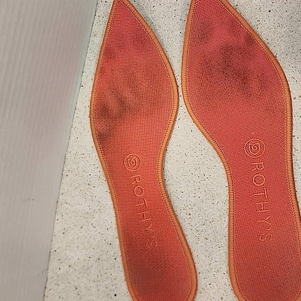 Rothy’s The Point Flats Red Knit Size 9 Women’s Original Point Washable Comfort - Picture 8 of 9